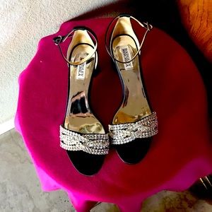 Badgley Mischa Black Rhinestone Heels